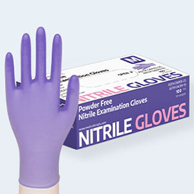 Purple Chemotherapy Resistant Nitrile Gloves