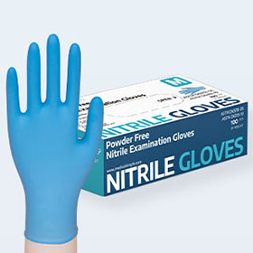 Blue Chemotherapy Resistant Nitrile Gloves