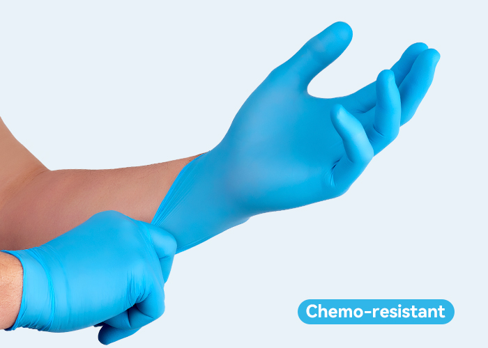 Chemotherapy-Resistant Nitrile Gloves